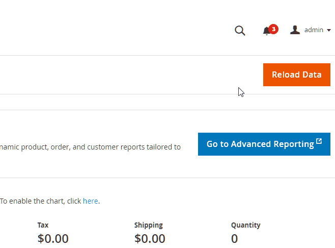default magento backend search