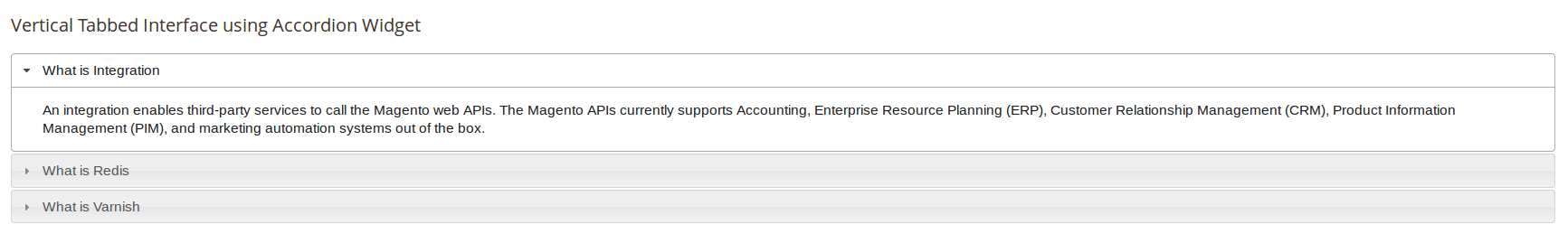 Horizontal-oriented Tabs