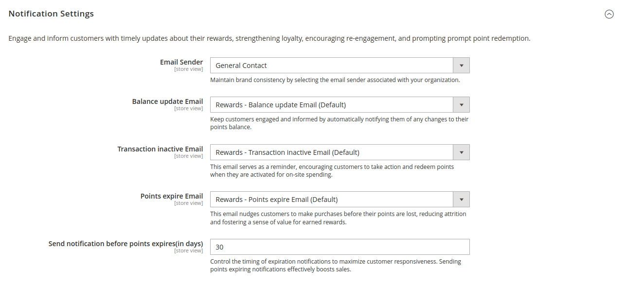 Notification settings