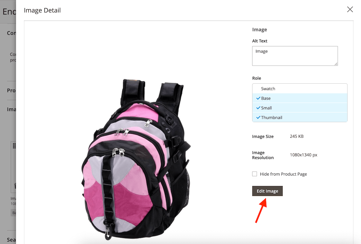 Edit product image