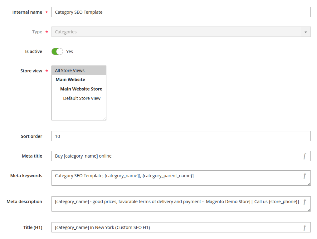 template manager options