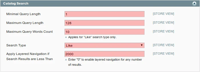 magento catalog search
