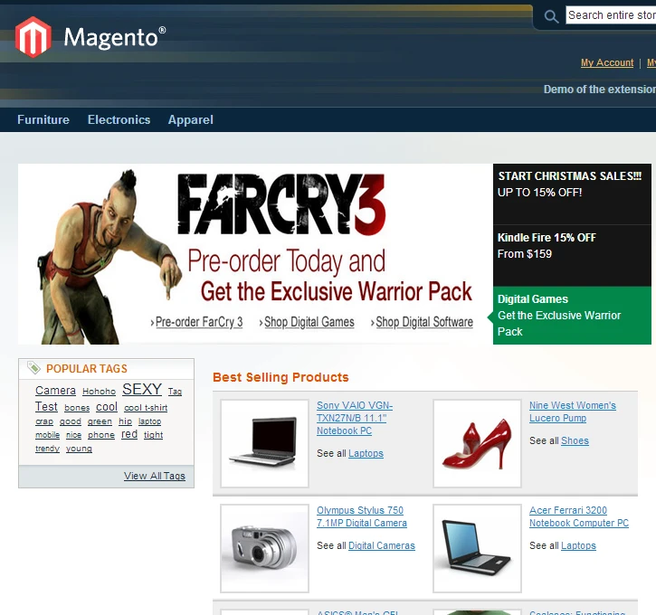 Carousel Banner with Side block