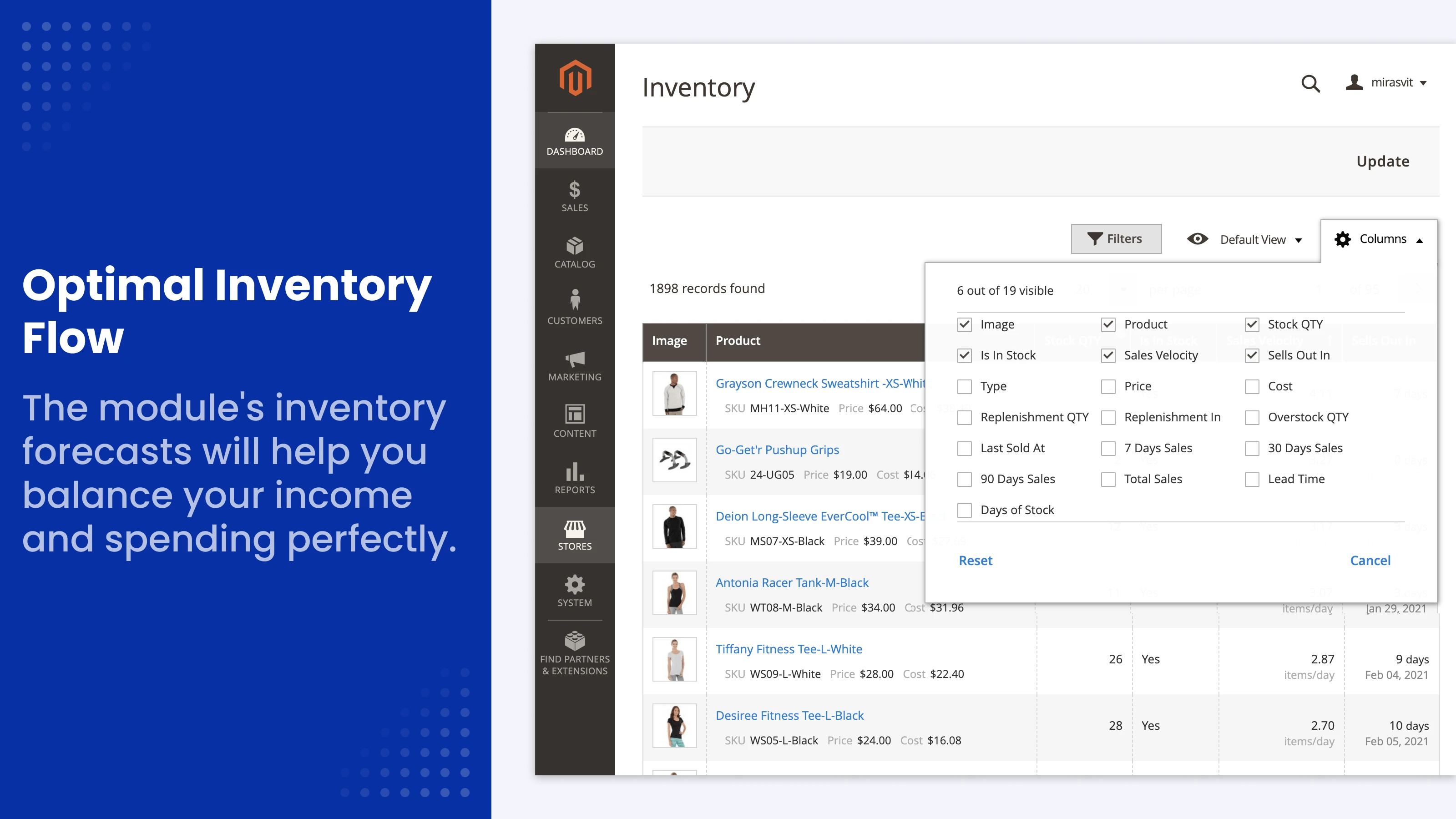 Magento 2 Inventory Report