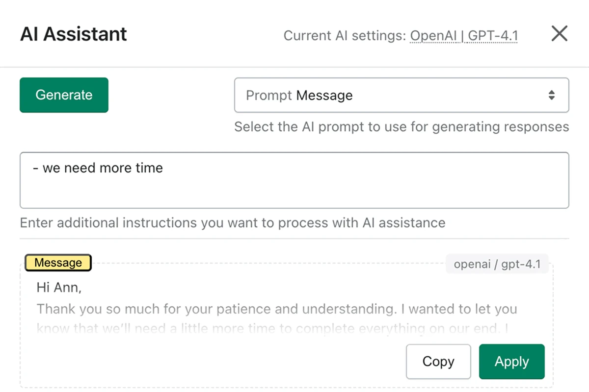 AI Assistant for Helpdesk