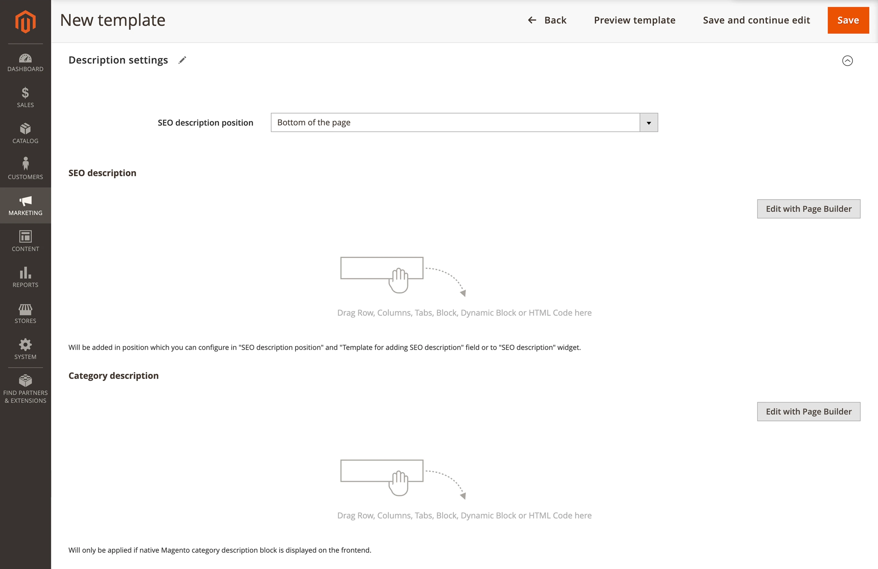 Creating a category template