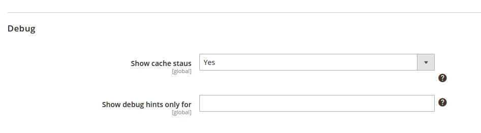 Enabling frontend cache informer
