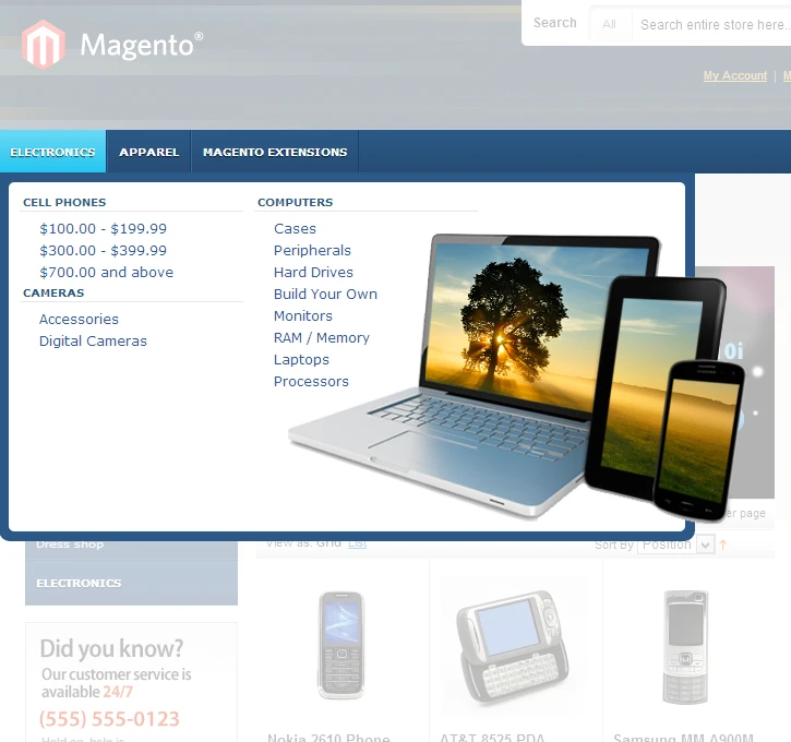 Top Menu - Menu Manager Pro
