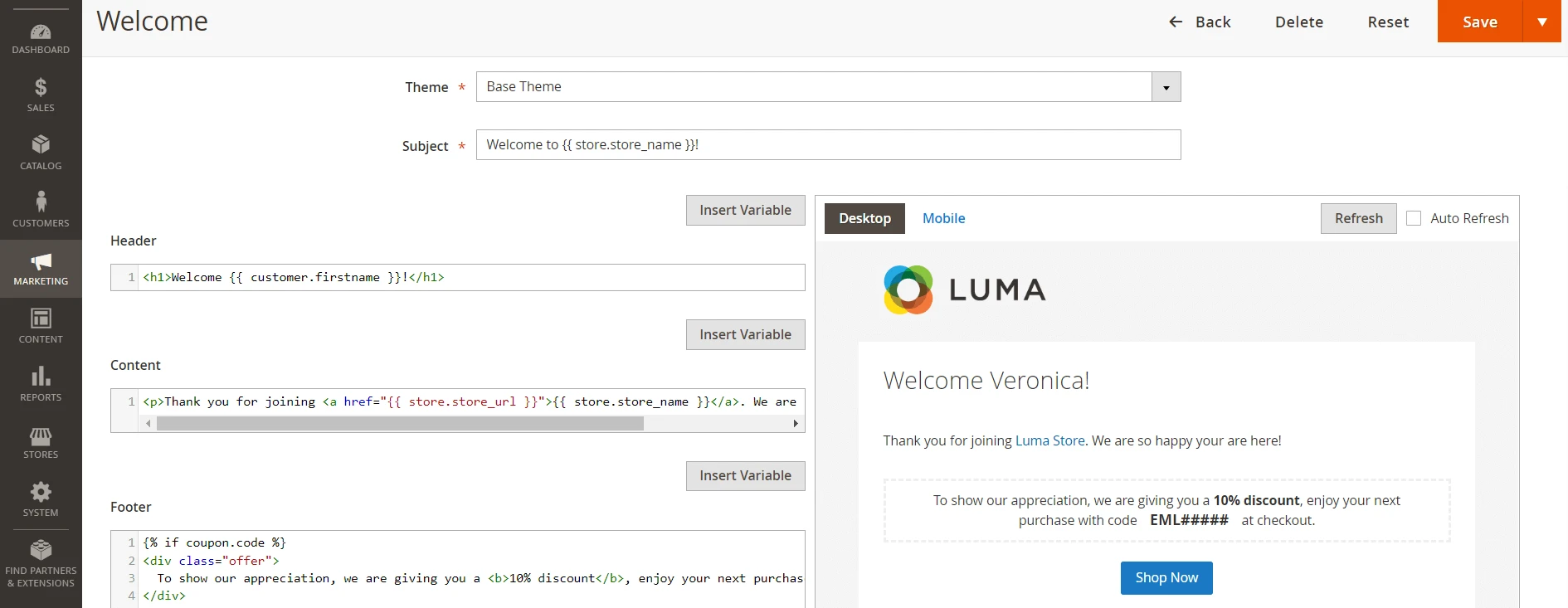 How to create custom email template in Magento2