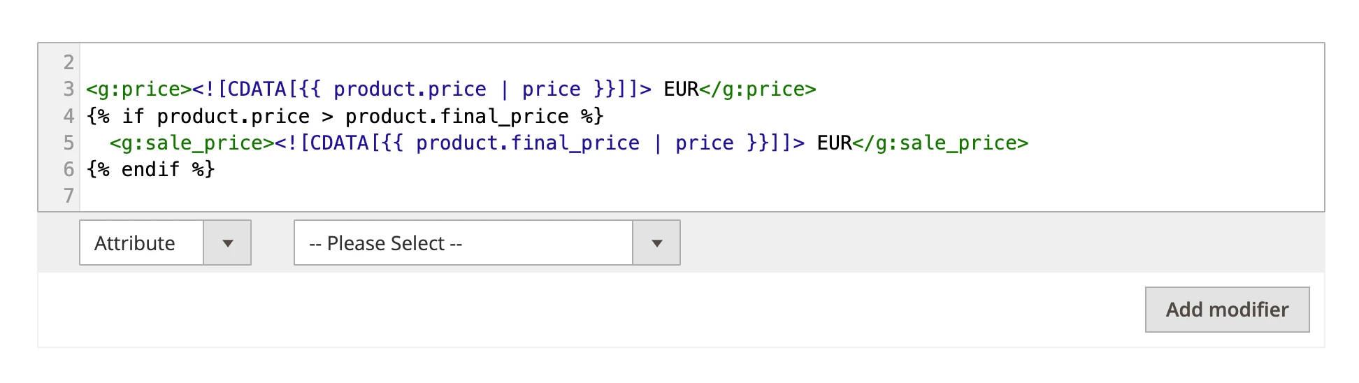 Conditional for product final price
