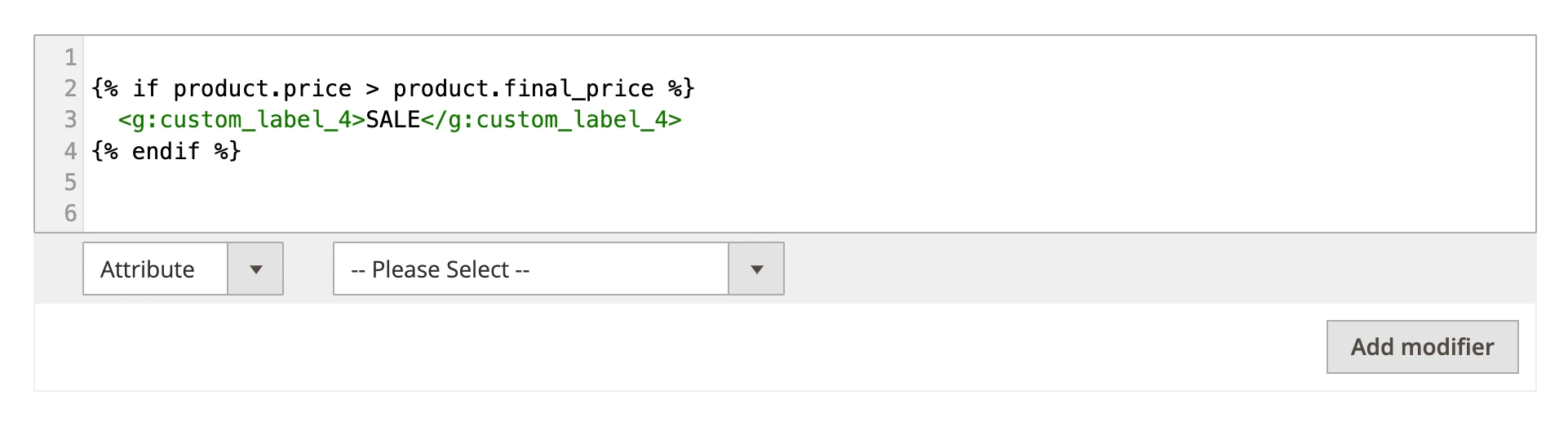 Conditional for product with label