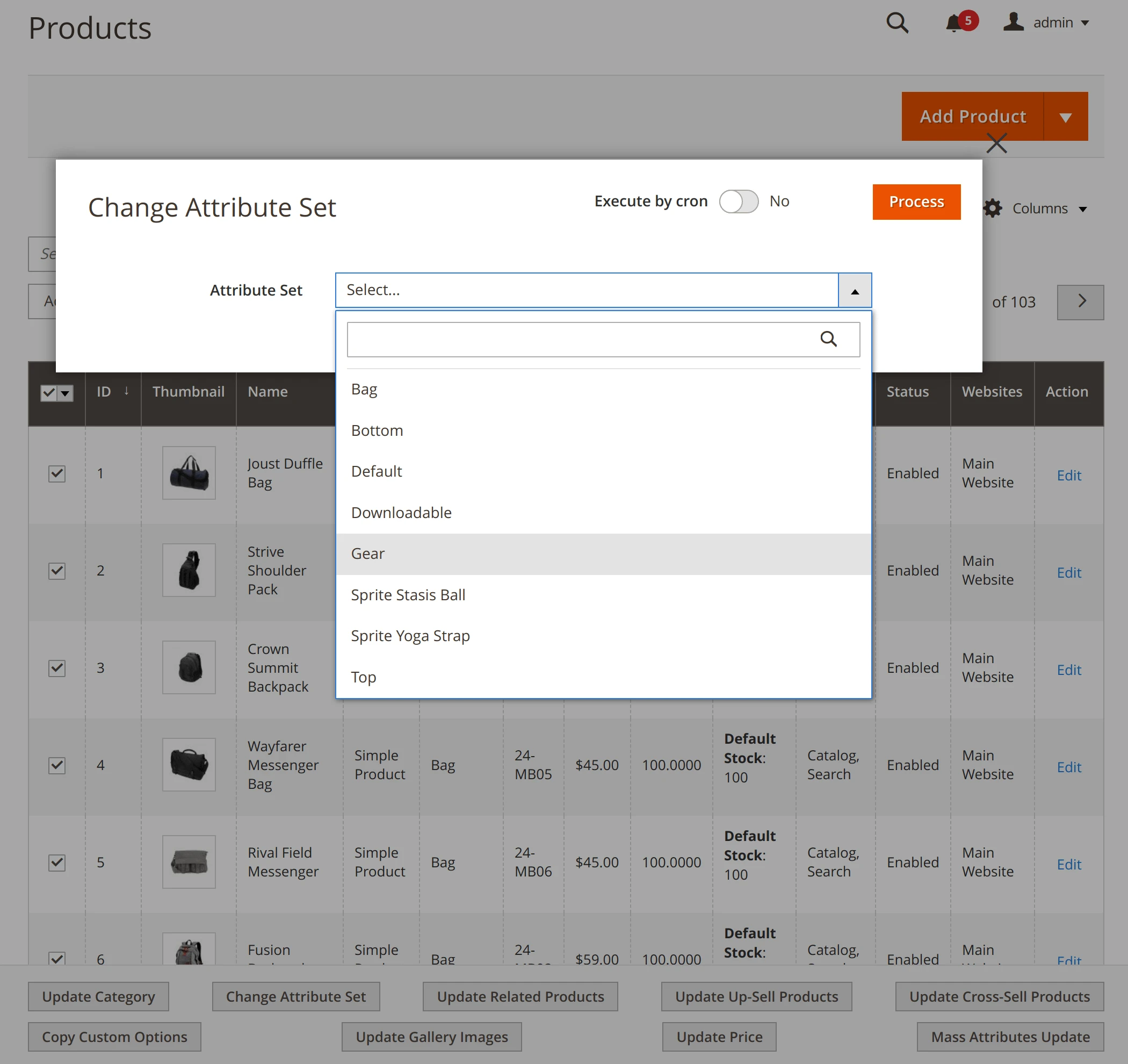 Updating product attribute sets with Mirasvit Magento 2 Mass Update Attribute module