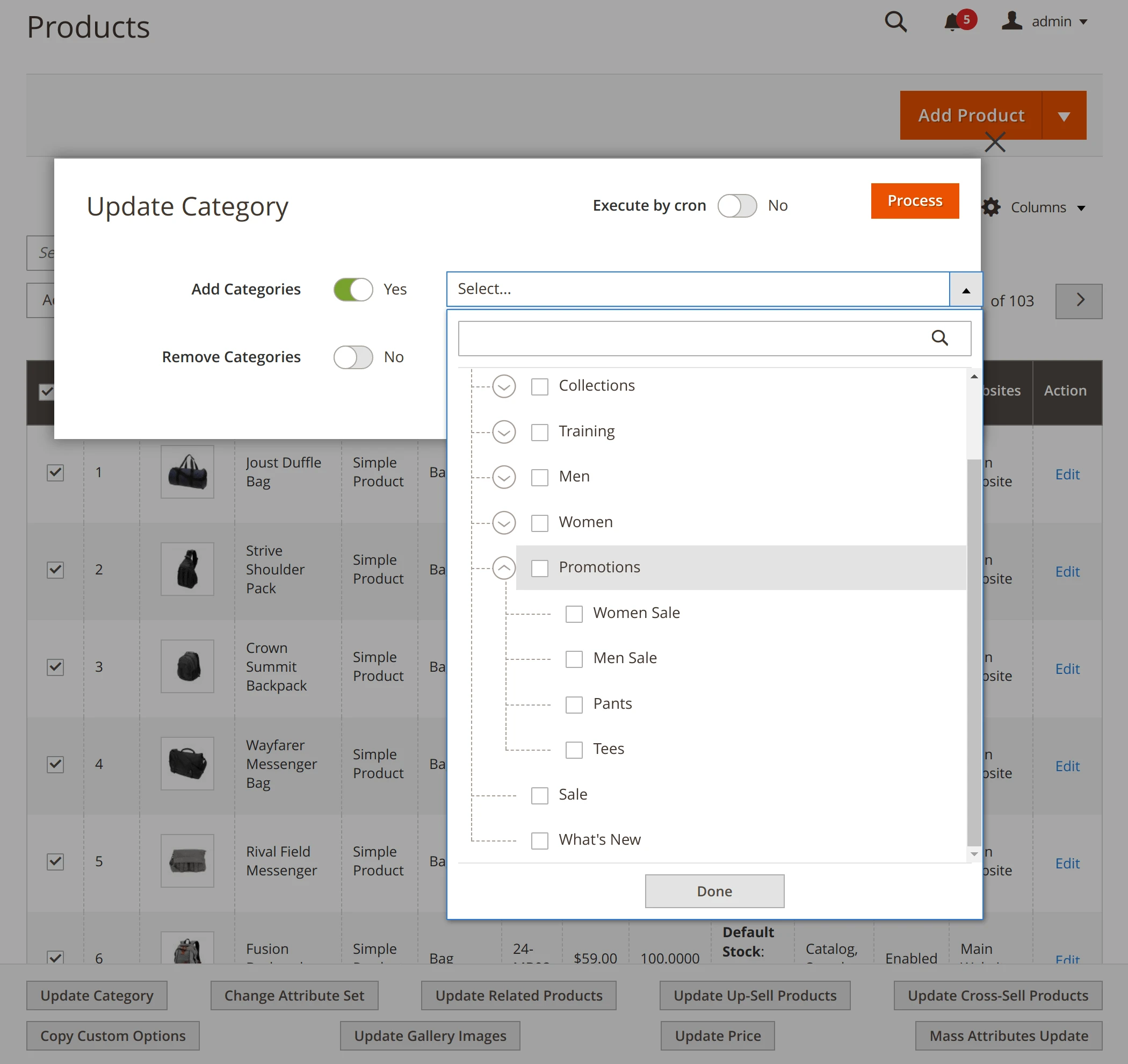 Updating product galleries with Mirasvit Magento 2 Mass Product Update extension