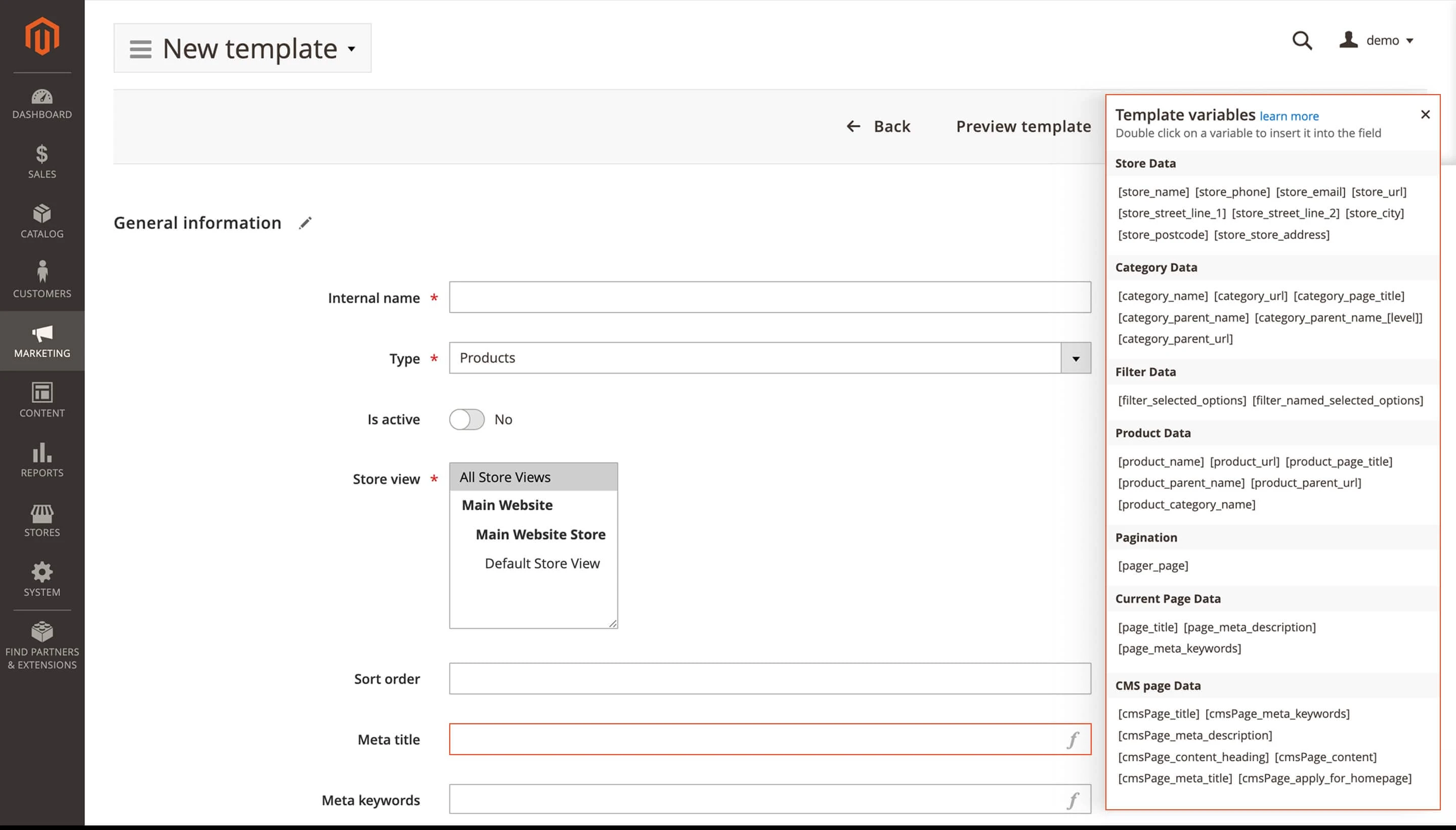 Mirasvit SEO template variables