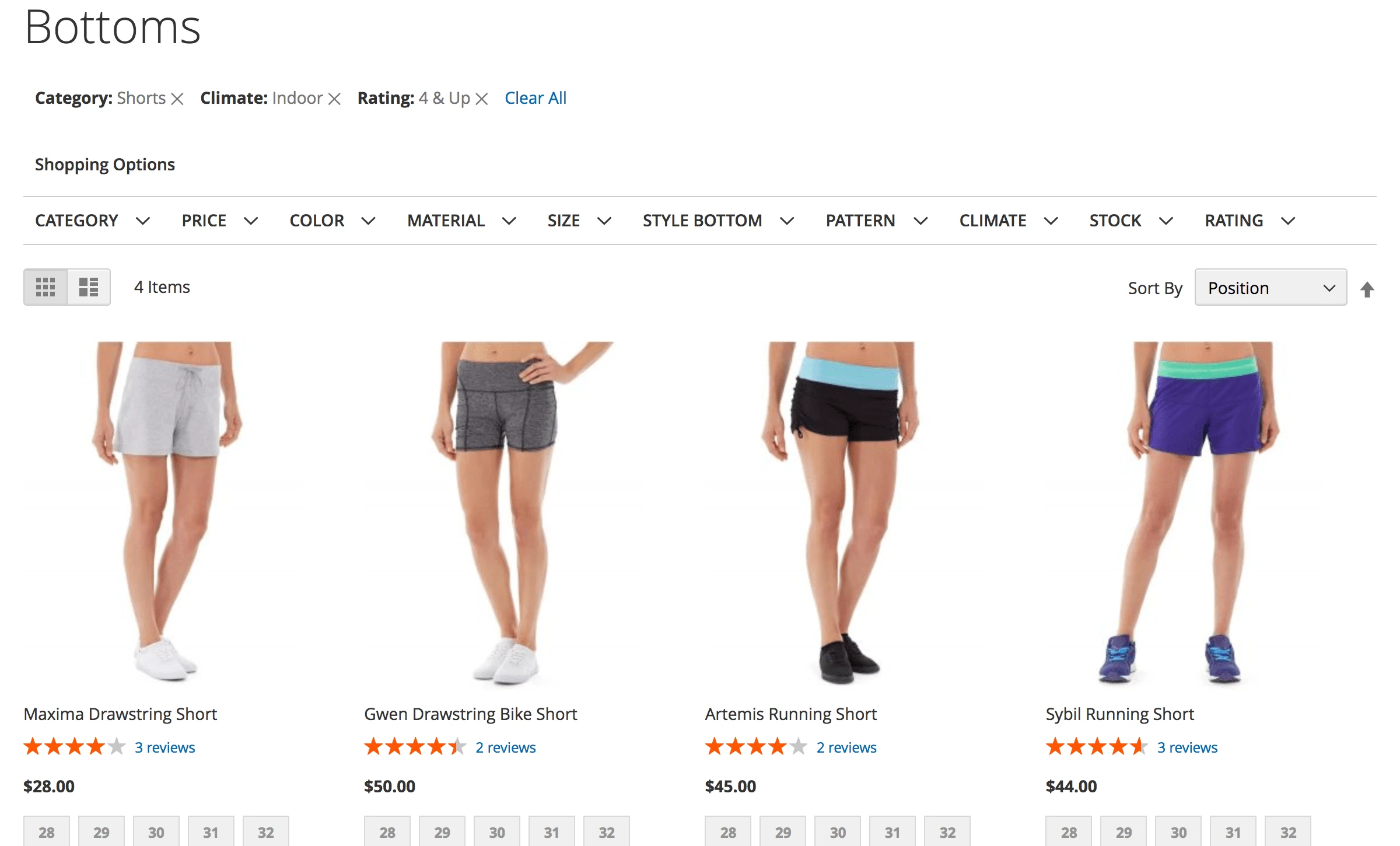 Layered navigation Magento 2 extension. Top filters
