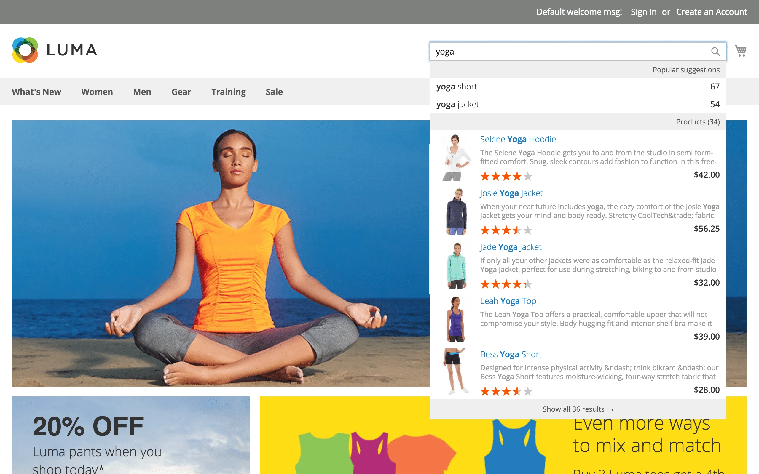Search Autocomplete Results
