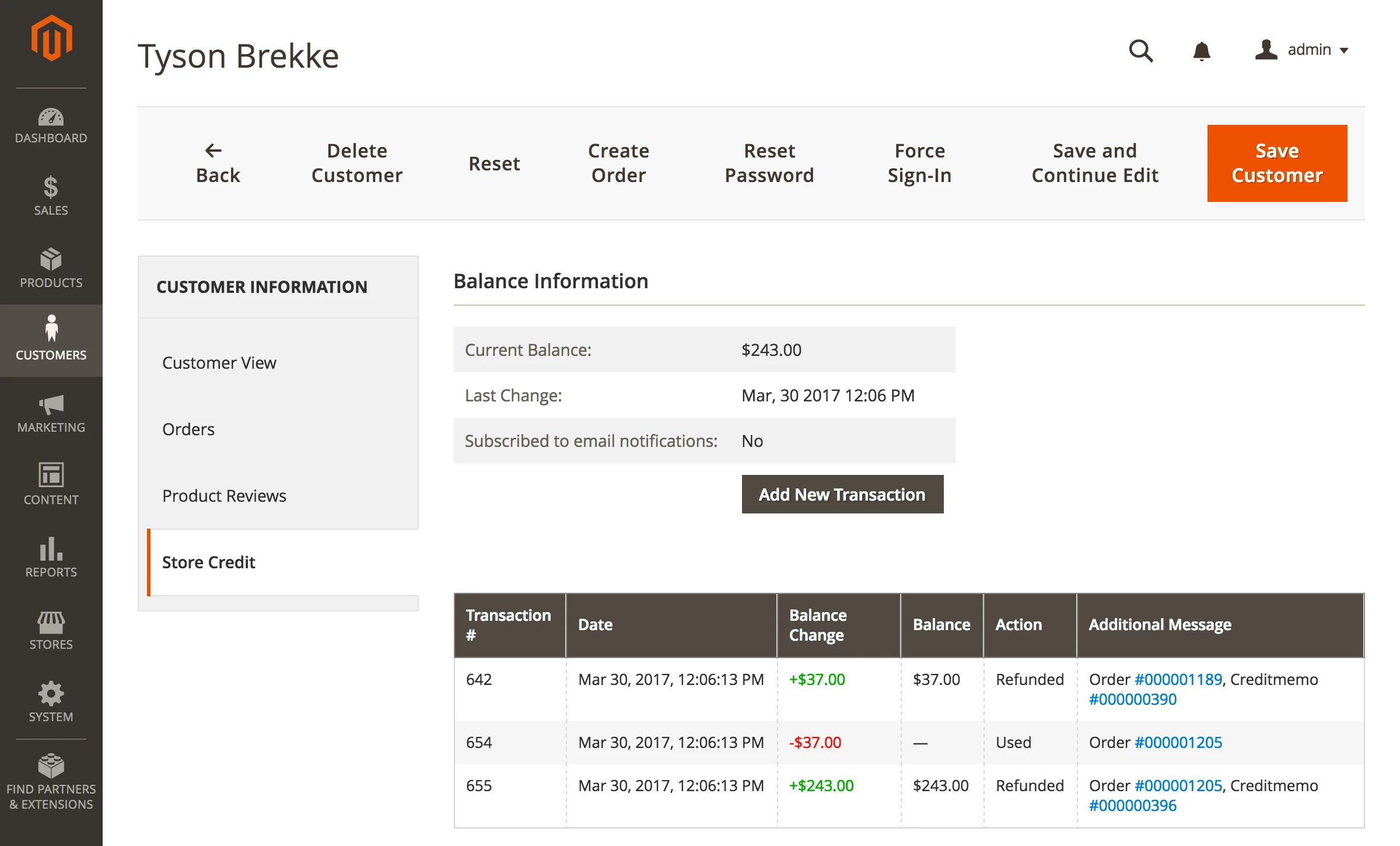 Store Credit & Refund