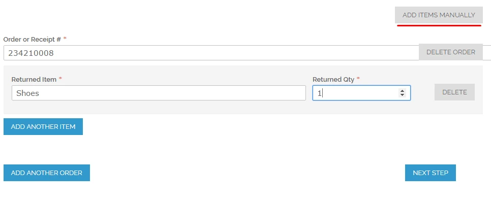 Offline RMA creation