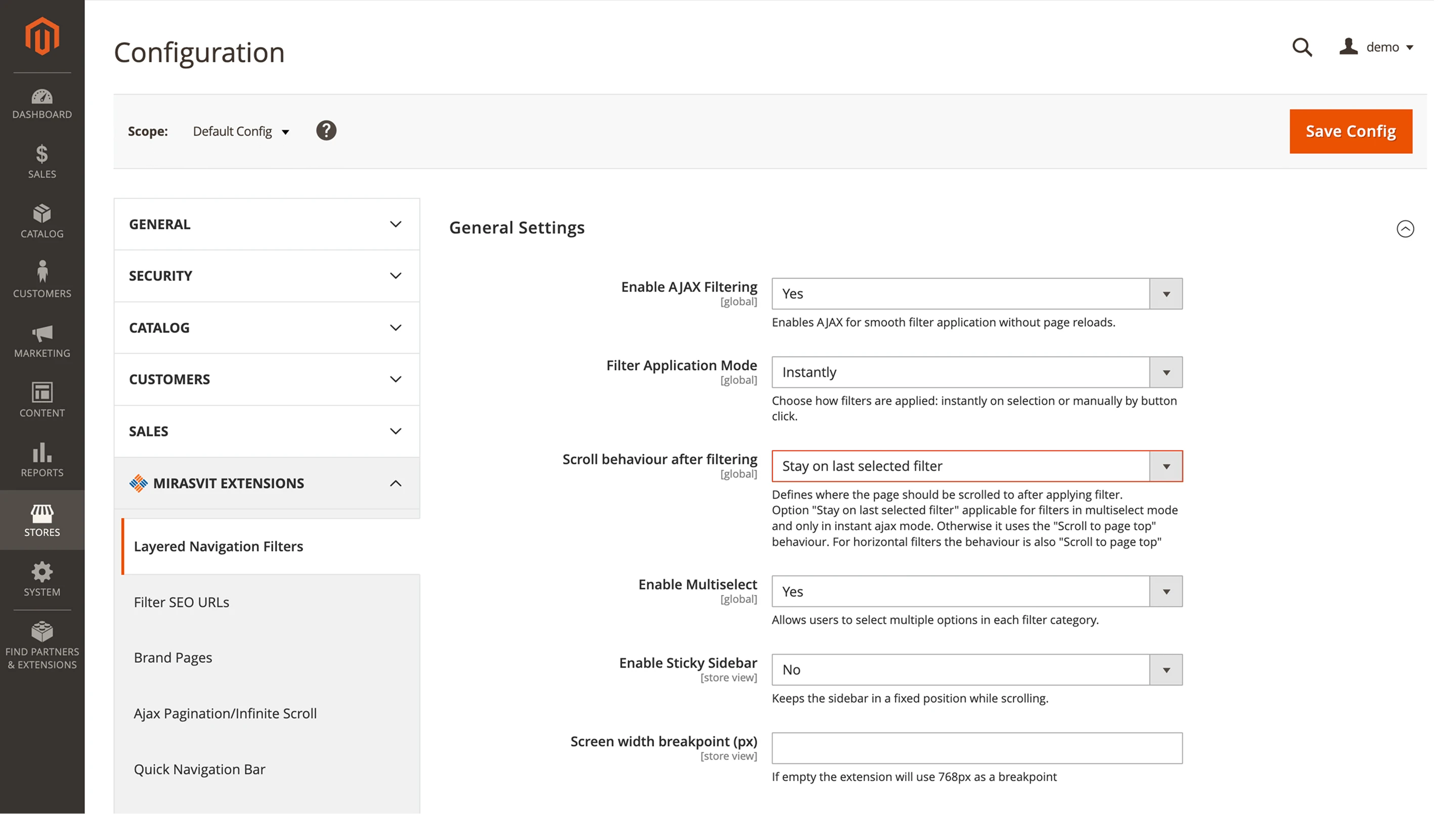Stay on last selected filter