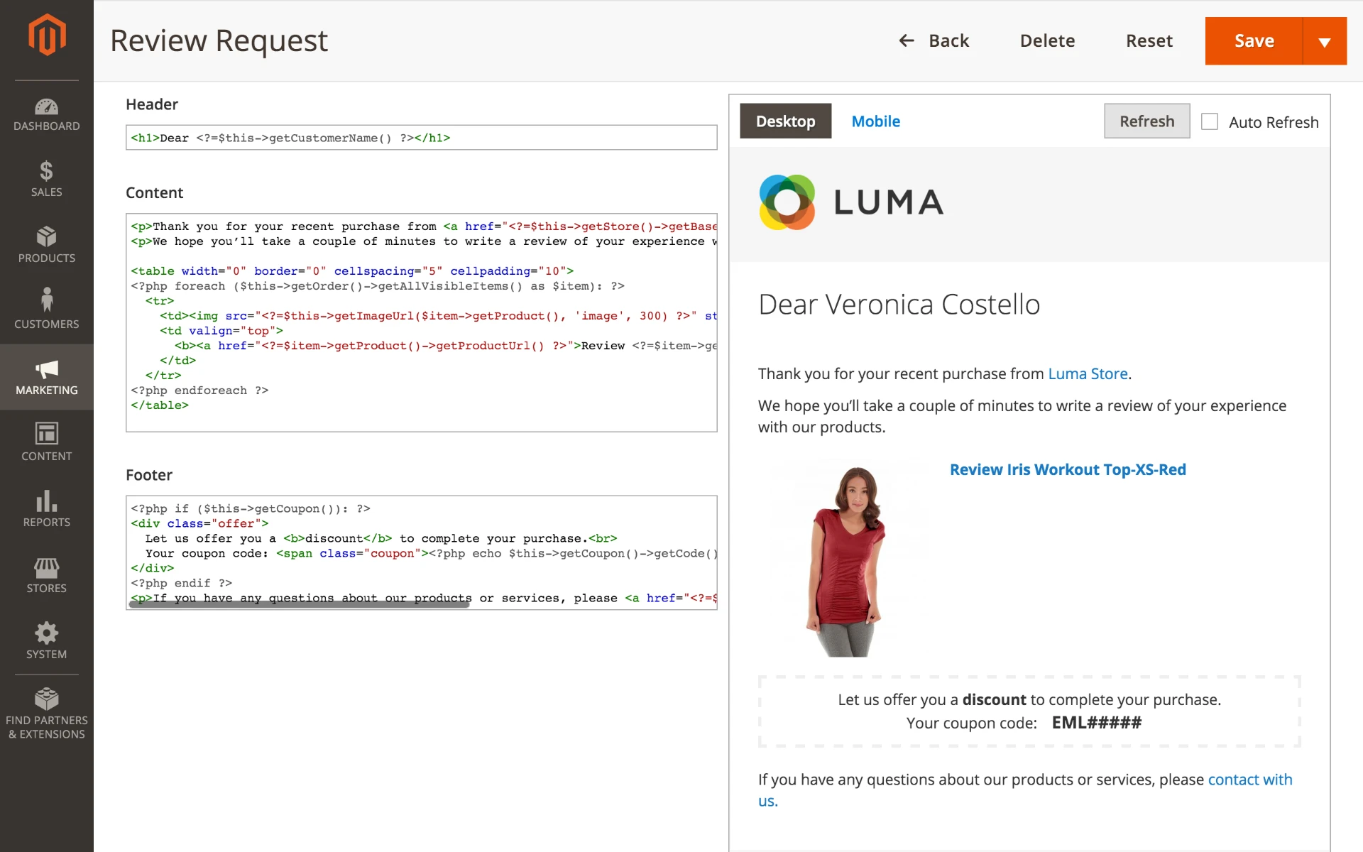 magento 2 email designer