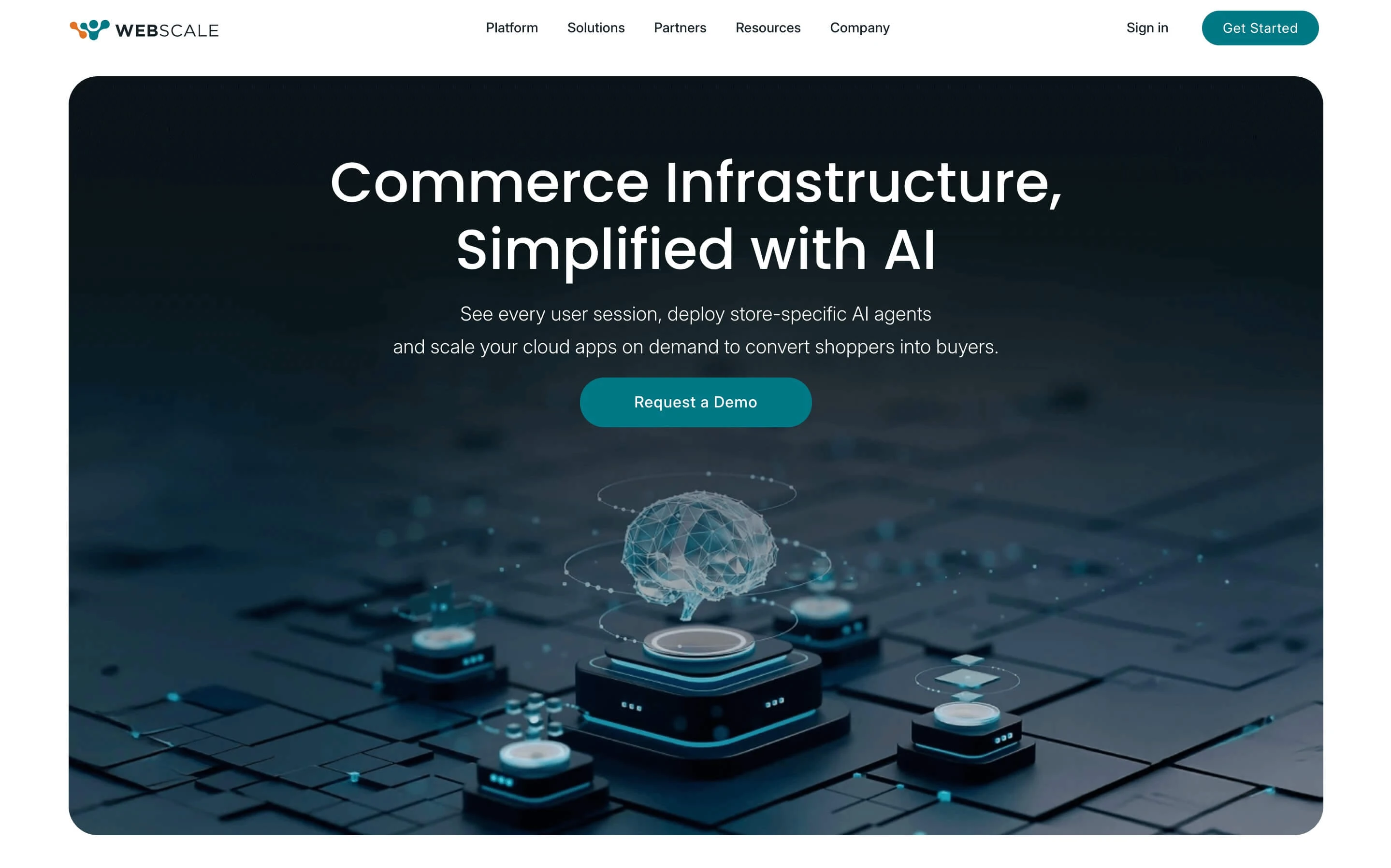 Webscale hosting home page